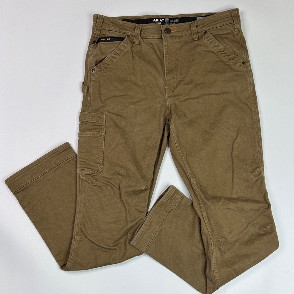 Ariat Rebar M4 Relaxed DuraStretch Washed Twill Dungaree Boot Cut Pants 34x36